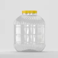 Borcan PET 10L, transparent, cu capac
