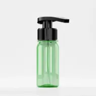 Flacon PET 50ml, verde, filet 28mm PCO 1810, cu pompiță neagră