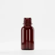 Flacon PET 100ml, brun, filet 28mm PCO 1810, fără capac
