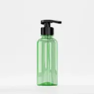 Flacon PET 200ml, verde, filet 28mm PCO 1810, cu pompiță neagră