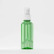 Flacon PET 200ml, verde, filet 28mm, cu atomizor alb
