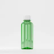 Flacon PET 200ml, verde, filet 28mm PCO 1810, cu capac alb