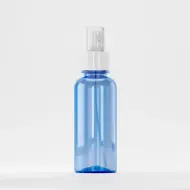 Flacon PET 200ml, albastru, filet 28mm, cu atomizor alb