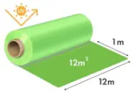 Folie LDPE aditivată UV pentru solarii și sere, verde, 12m × 150 microni – Agritech