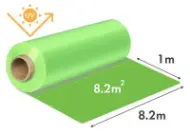 Folie LDPE aditivată UV pentru solarii și sere, verde, 8,2m × 150 microni – Agritech