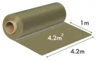 Folie de construcții rLDPE reciclat, transparentă, 4,2m × 120 microni
