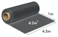 Folie de construcții rLDPE reciclat, neagră, 4,2m × 120 microni
