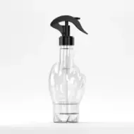 Flacon PET 370ml, transparent, 30 grame, filet 28mm, cu pulverizator negru