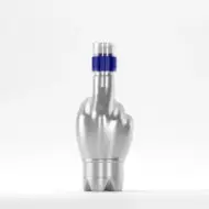 Flacon PET 370ml, gri, 27 grame, filet 28mm, cu capac sport