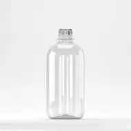 Flacon PET 500ml, transparent, filet 28mm PCO 1810, fără capac