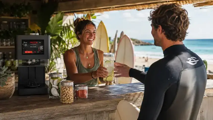 Doze PET cu capac din aluminiu — Beach bar și baruri de plajă