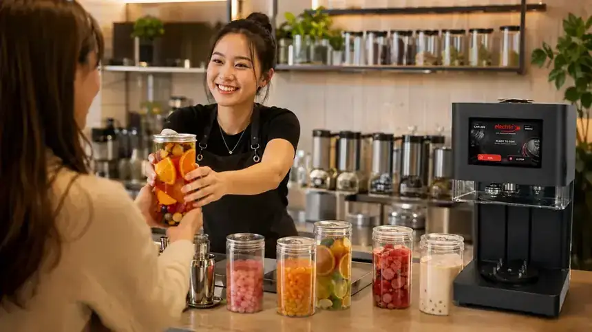 Doze PET cu capac din aluminiu — Bubble tea și băuturi cu topping